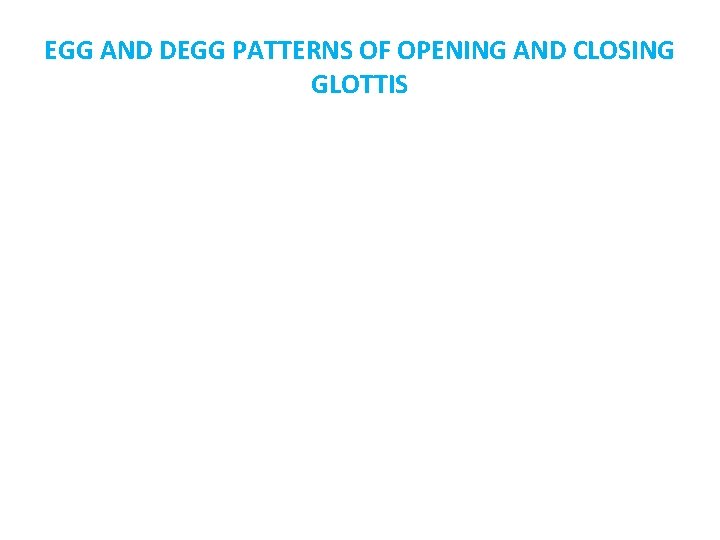 EGG AND DEGG PATTERNS OF OPENING AND CLOSING GLOTTIS 