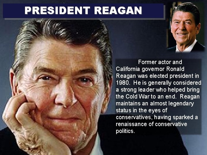 PRESIDENT REAGAN Former Actor And California Governor Ronald president-reagan-former-actor-and-california-governor-ronald