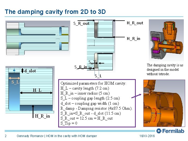 HOM in the cavity with HOM damper Gennady