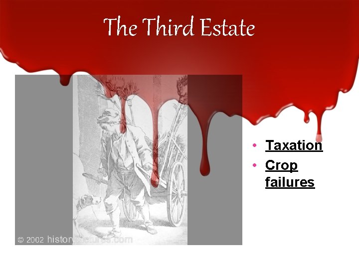 The Third Estate • Taxation • Crop failures 