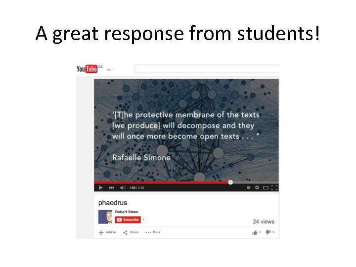 A great response from students! 