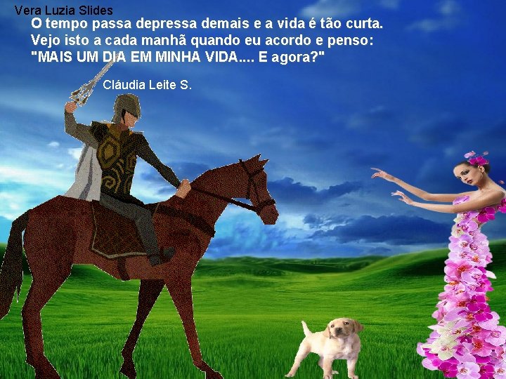 Vera Luzia Slides O tempo passa depressa demais e a vida é tão curta.
