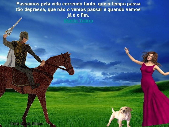 Passamos pela vida correndo tanto, que o tempo passa tão depressa, que não o