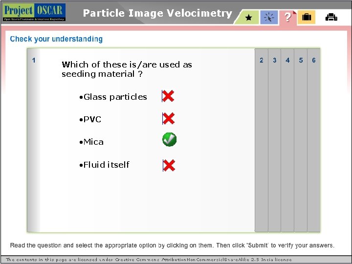 Particle Image. Velocimetry Particle Image Which of these is/are used as seeding material ?