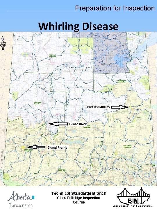Preparation for Inspection Whirling Disease Technical Standards Branch Class B Bridge Inspection Course BIM
