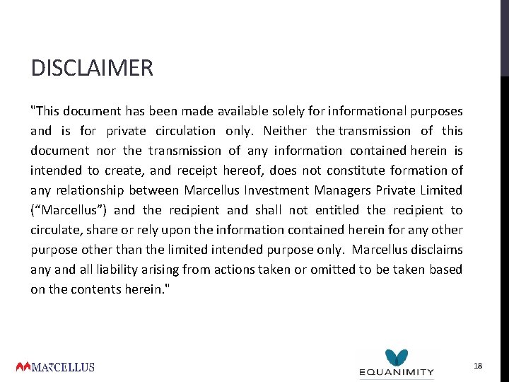 DISCLAIMER "This document has been made available solely for informational purposes and is for DISCLAIMER "This document has been made available solely for informational purposes and is for