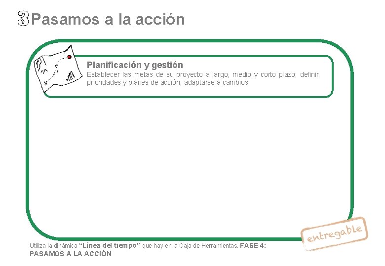 Pasamos a la acción Planificación y gestión Establecer las metas de su proyecto a