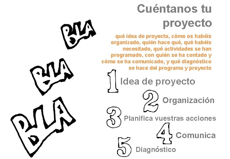 Cuéntanos tu proyecto qué idea de proyecto, cómo os habéis organizado, quién hace qué,