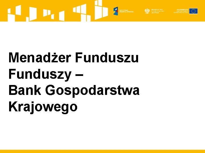 Menadżer Funduszu Funduszy – Bank Gospodarstwa Krajowego 