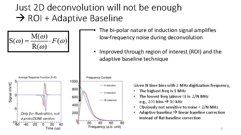 Just 2 D deconvolution will not be enough ROI + Adaptive Baseline • The
