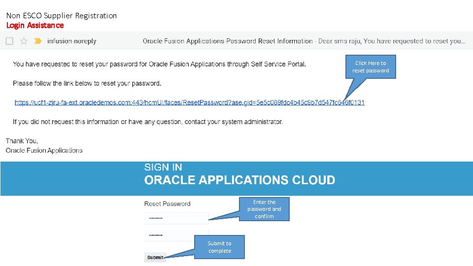 Non ESCO Supplier Registration Login Assistance Click Here to reset password Enter the password