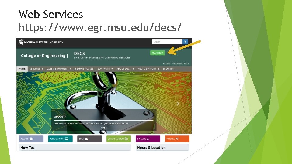 Web Services https: //www. egr. msu. edu/decs/ 