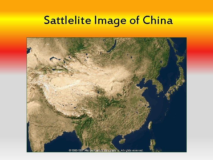 Sattlelite Image of China 