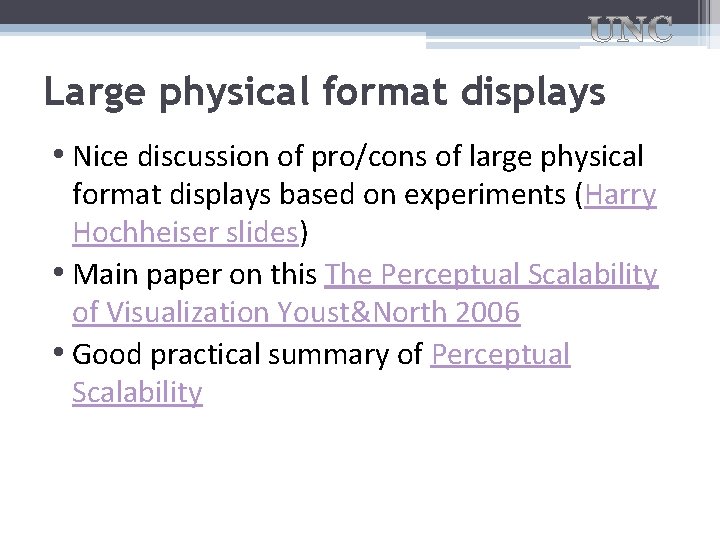 Large physical format displays • Nice discussion of pro/cons of large physical format displays
