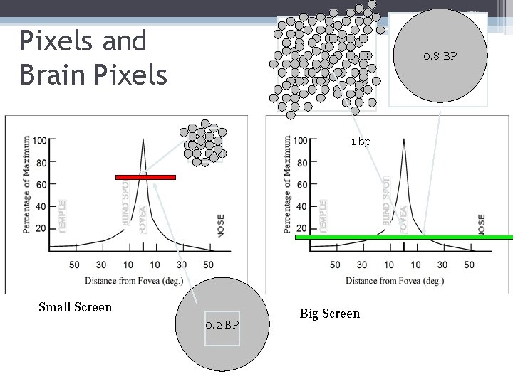 Pixels and Brain Pixels 0. 8 BP 1 bp Small Screen 0. 2 BP