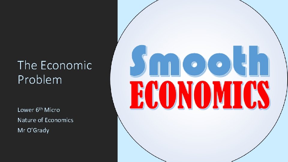 The Economic Problem Lower 6 th Micro Nature of Economics Mr O’Grady 