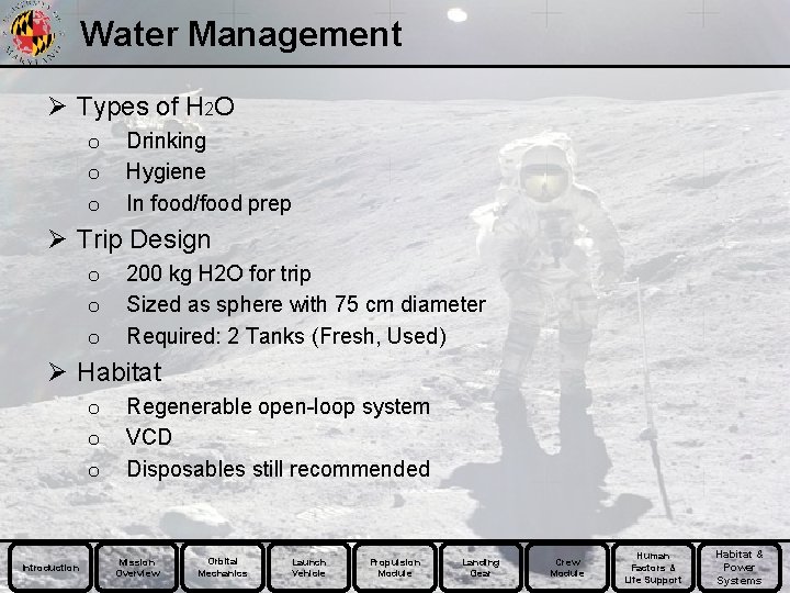 Water Management Ø Types of H 2 O o o o Drinking Hygiene In