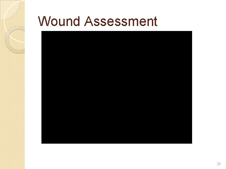 Wound Assessment 29 