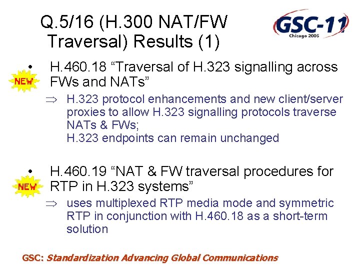 Q. 5/16 (H. 300 NAT/FW Traversal) Results (1) • H. 460. 18 “Traversal of