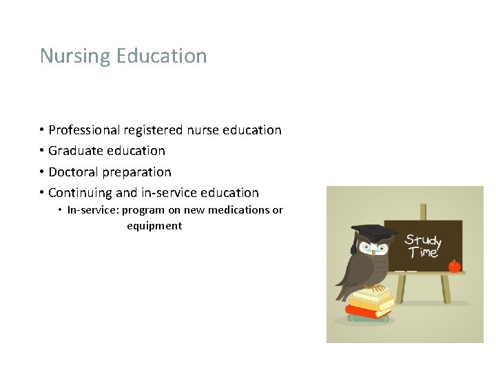 Nursing Education • Professional registered nurse education • Graduate education • Doctoral preparation •