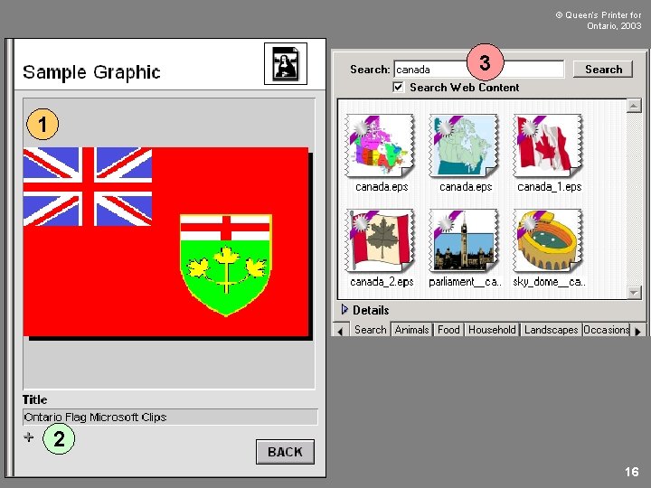 © Queen’s Printer for Ontario, 2003 3 1 2 16 