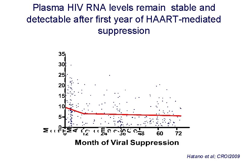 Plasma HIV RNA levels remain stable and detectable after first year of HAART-mediated suppression