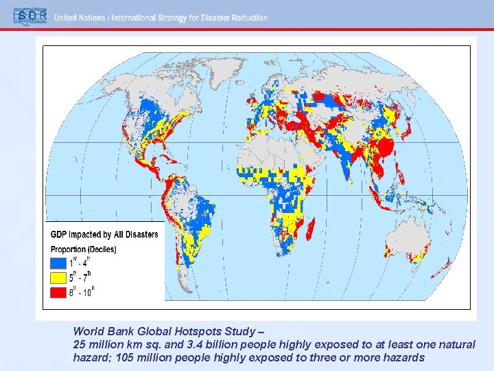 World Bank Global Hotspots Study – 25 million km sq. and 3. 4 billion