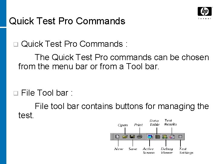 Quick Test Pro Commands q Quick Test Pro Commands : The Quick Test Pro