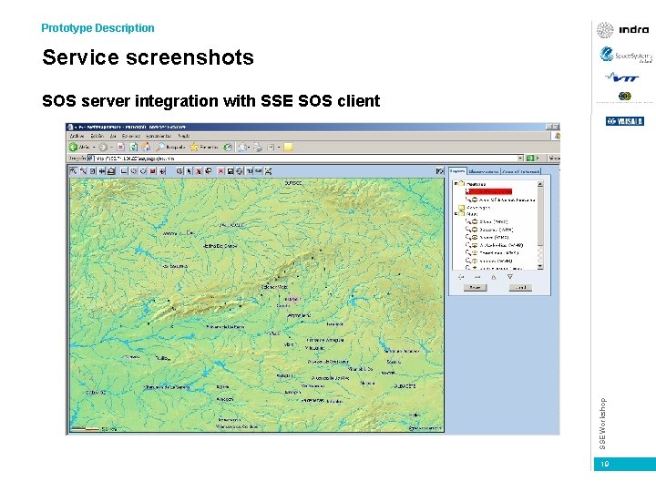 Prototype Description Service screenshots SSE Workshop SOS server integration with SSE SOS client 19