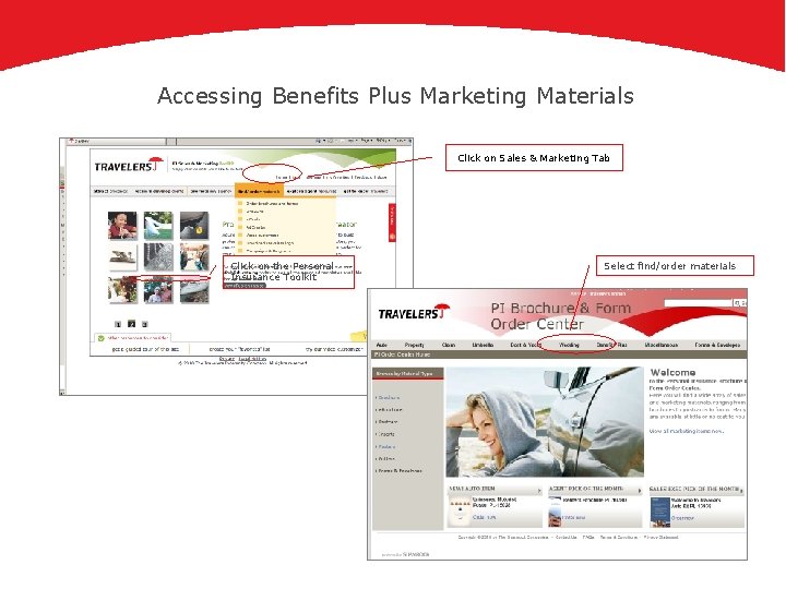 Accessing Benefits Plus Marketing Materials Click on Sales & Marketing Tab Click on the