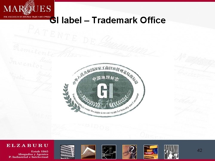 GI label – Trademark Office 42 