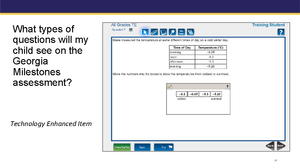 What types of questions will my child see on the Georgia Milestones assessment? Technology