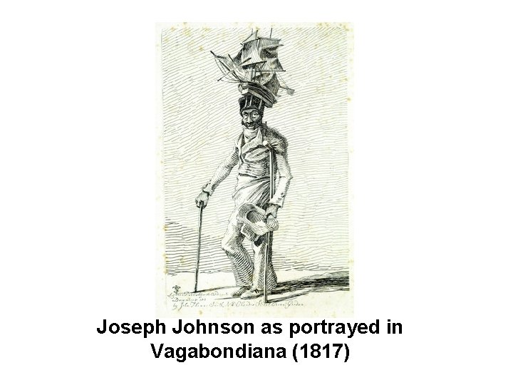 Joseph Johnson as portrayed in Vagabondiana (1817) 