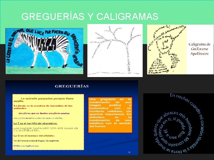 GREGUERÍAS Y CALIGRAMAS 