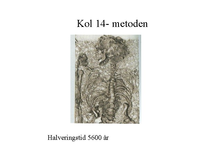 Kol 14 - metoden Halveringstid 5600 år 