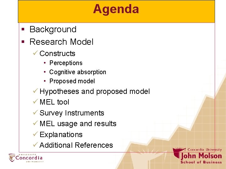 Agenda § Background § Research Model ü Constructs • Perceptions • Cognitive absorption •