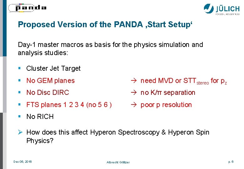 Proposed Version of the PANDA ‚Start Setup‘ Day-1 master macros as basis for the