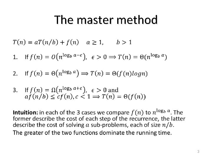 The master method 3 