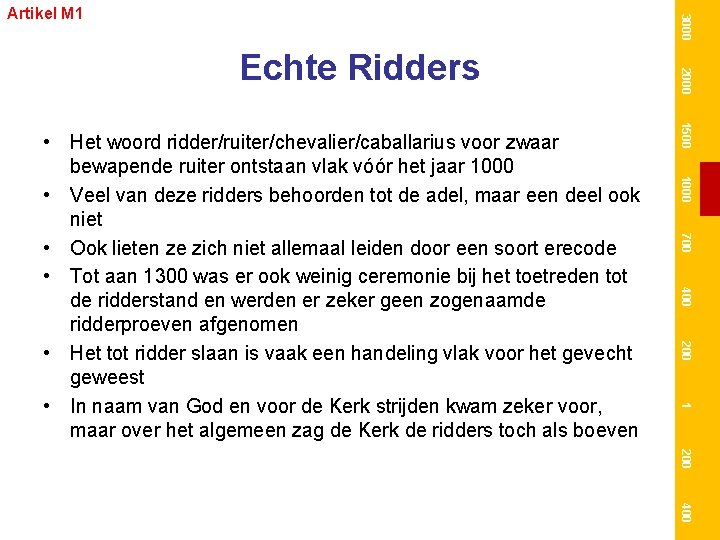 3000 Artikel M 1 1500 1000 700 400 200 1 • Het woord ridder/ruiter/chevalier/caballarius