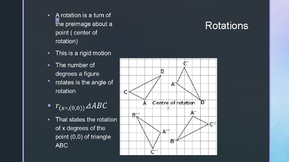 z § Rotations 