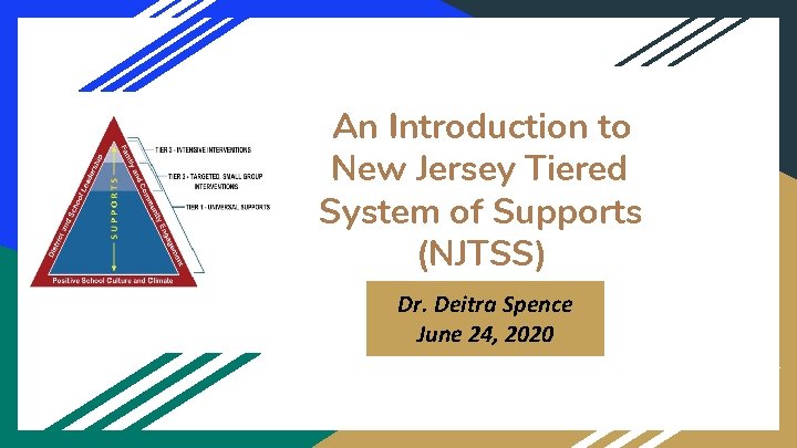 An Introduction to New Jersey Tiered System of Supports (NJTSS) Dr. Deitra Spence June