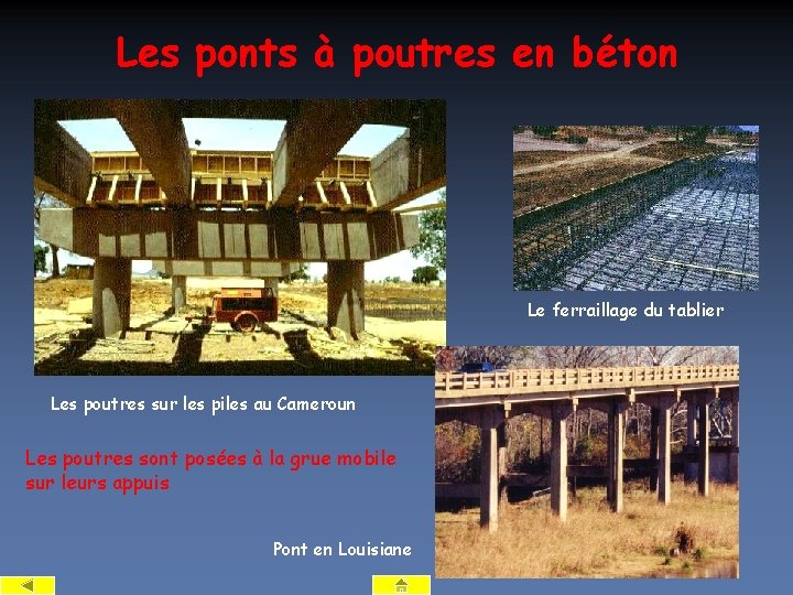 Les ponts à poutres en béton Le ferraillage du tablier Les poutres sur les