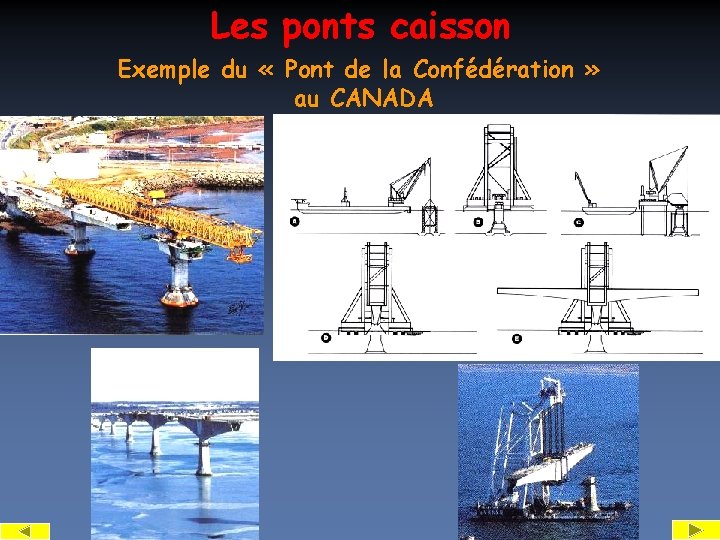 Les ponts caisson Exemple du « Pont de la Confédération » au CANADA 