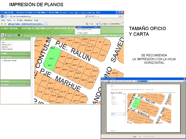 IMPRESIÓN DE PLANOS TAMAÑO OFICIO Y CARTA SE RECOMIENDA LA IMPRESIÓN CON LA HOJA