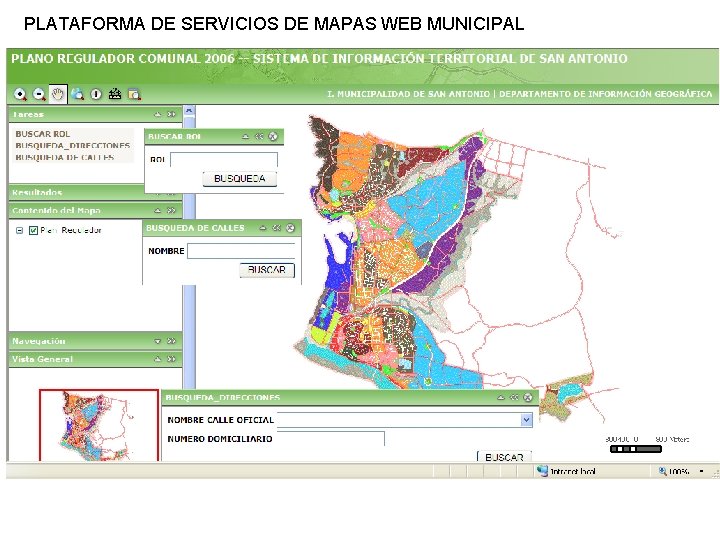 PLATAFORMA DE SERVICIOS DE MAPAS WEB MUNICIPAL 