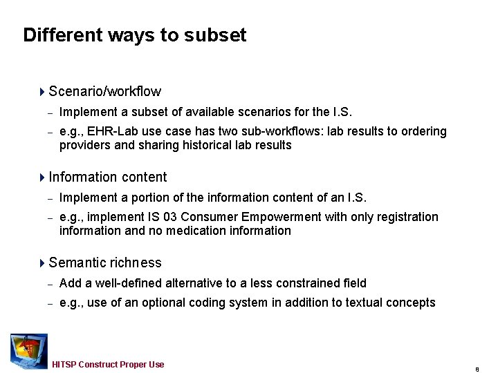 Different ways to subset 4 Scenario/workflow – Implement a subset of available scenarios for Different ways to subset 4 Scenario/workflow – Implement a subset of available scenarios for