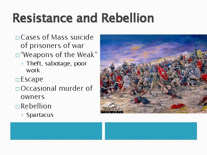 Resistance and Rebellion � Cases of Mass suicide of prisoners of war � “Weapons