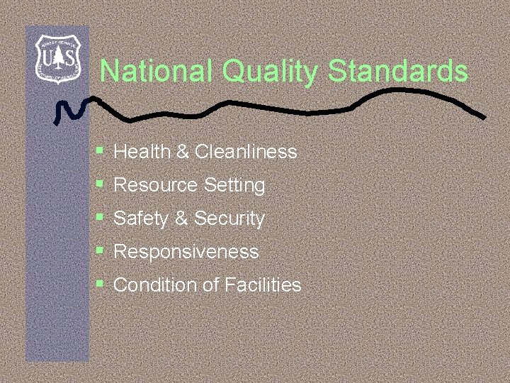 National Quality Standards § Health & Cleanliness § Resource Setting § Safety & Security