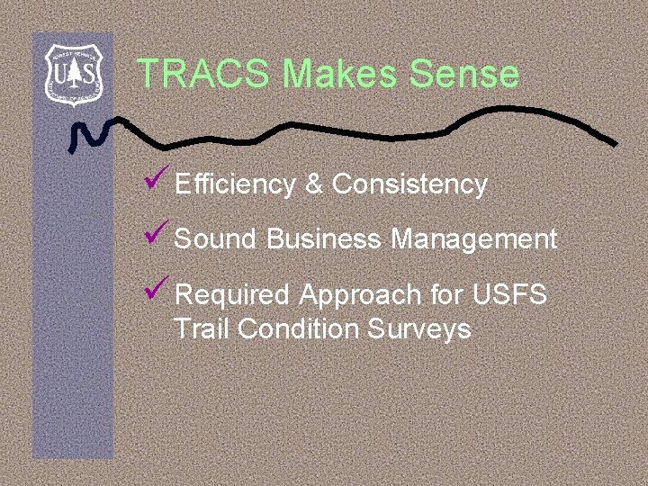 TRACS Makes Sense ü Efficiency & Consistency ü Sound Business Management ü Required Approach