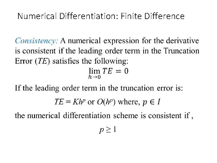 Numerical Differentiation: Finite Difference • 